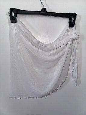 White Women’s Swim Sarong Cover-Up - Lightweight Beach Wrap